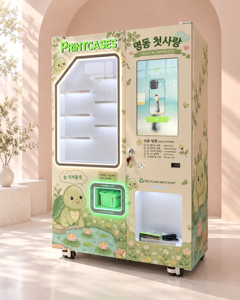 提案中的明洞初戀 PRINTCASES 手機殼彩繪機,綠色烏龜外觀